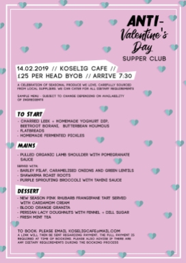 Ant-Valentines Menu and Poster